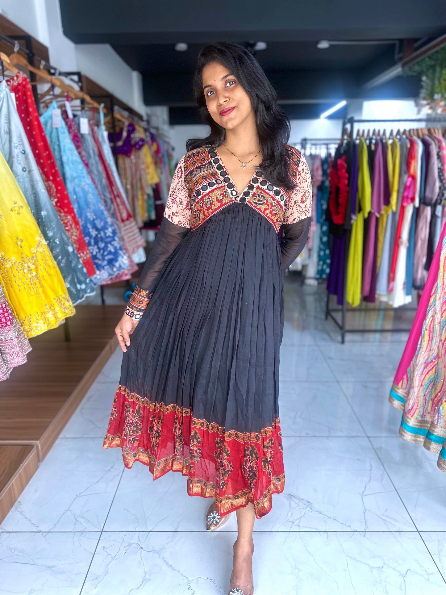 Silver Loom - Chanderi frock