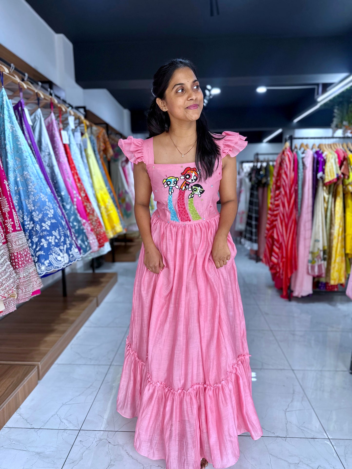Mul cotton with hand embroidery