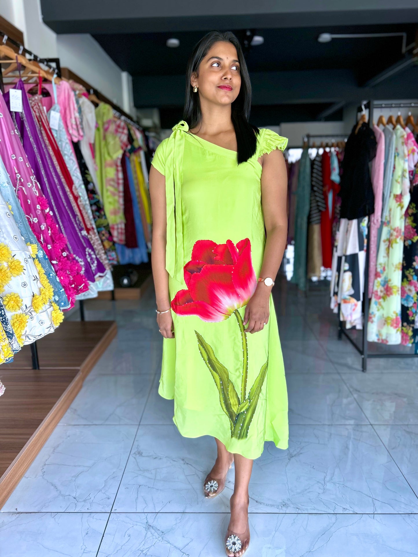 Designer printed frock