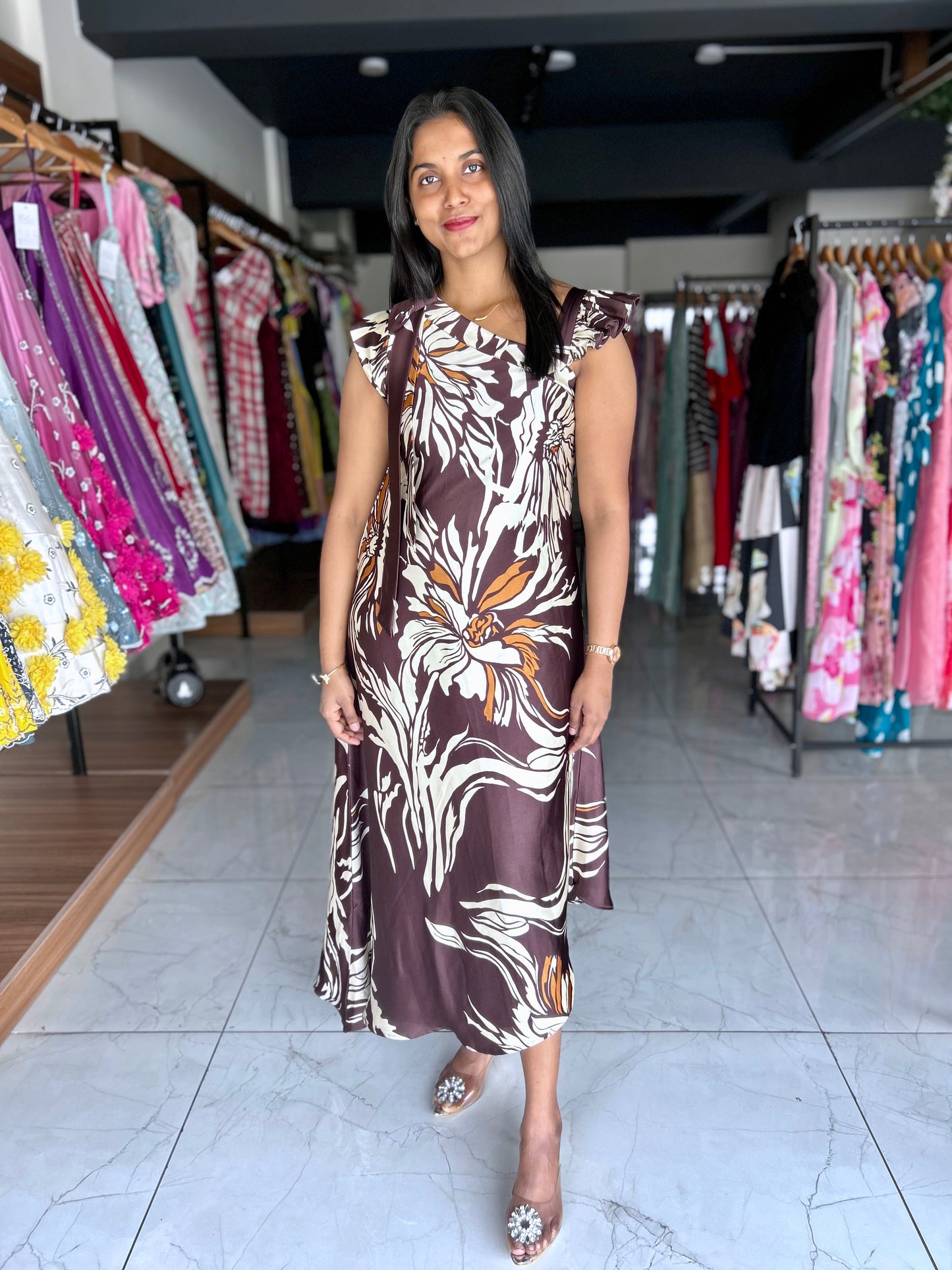 Classic tones contemporary charm frock