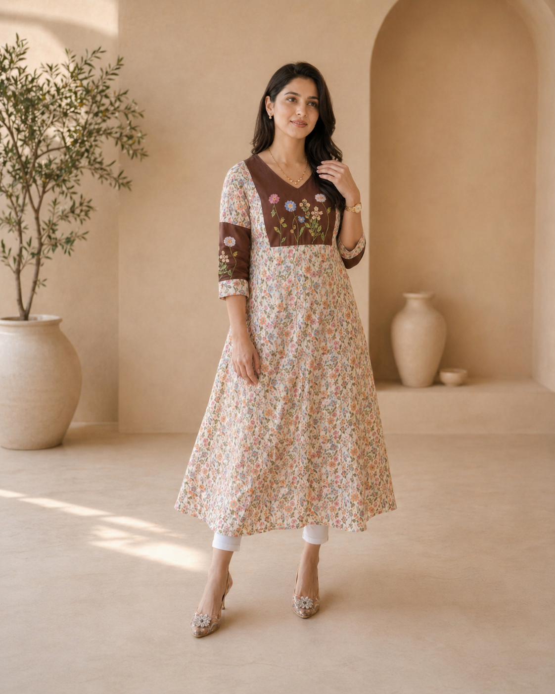 Printed flora A line top