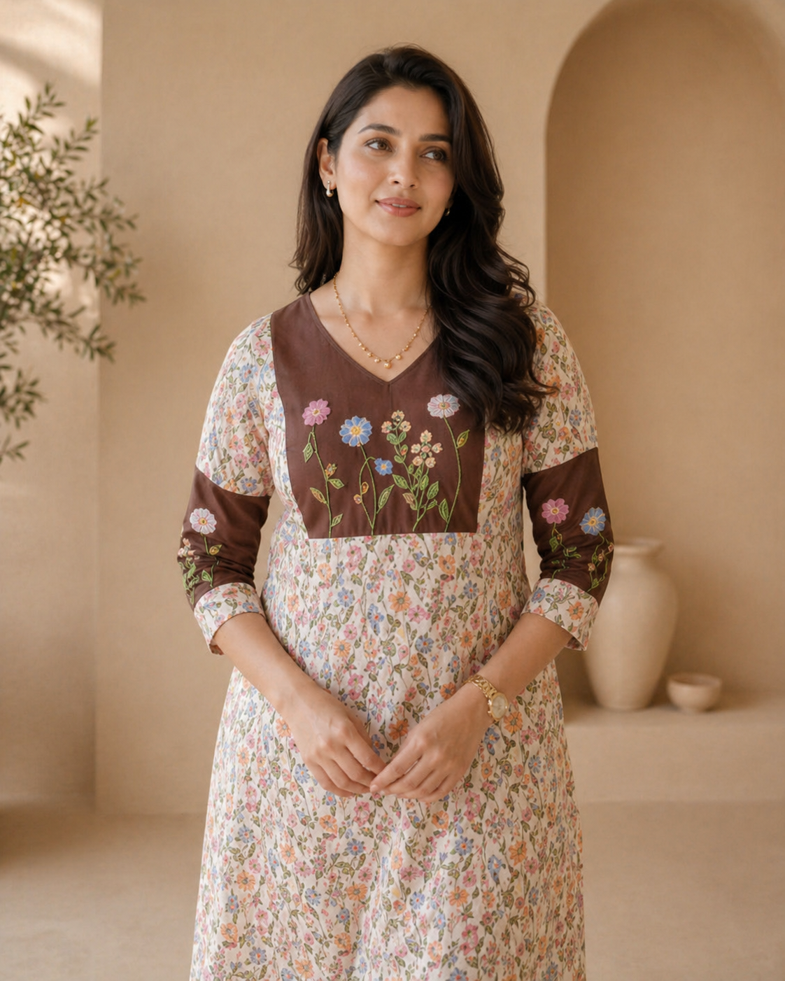 Printed flora A line top