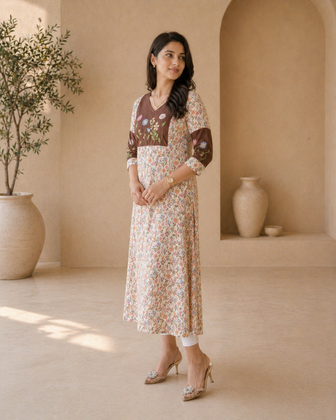 Printed flora A line top