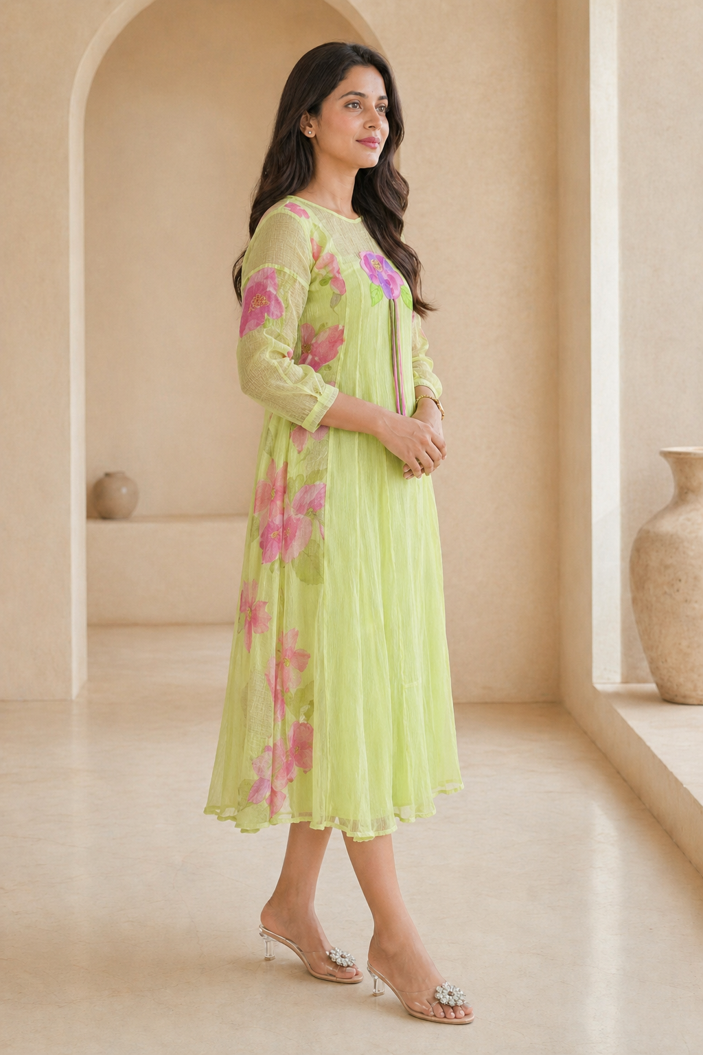 Kota frock with applique work