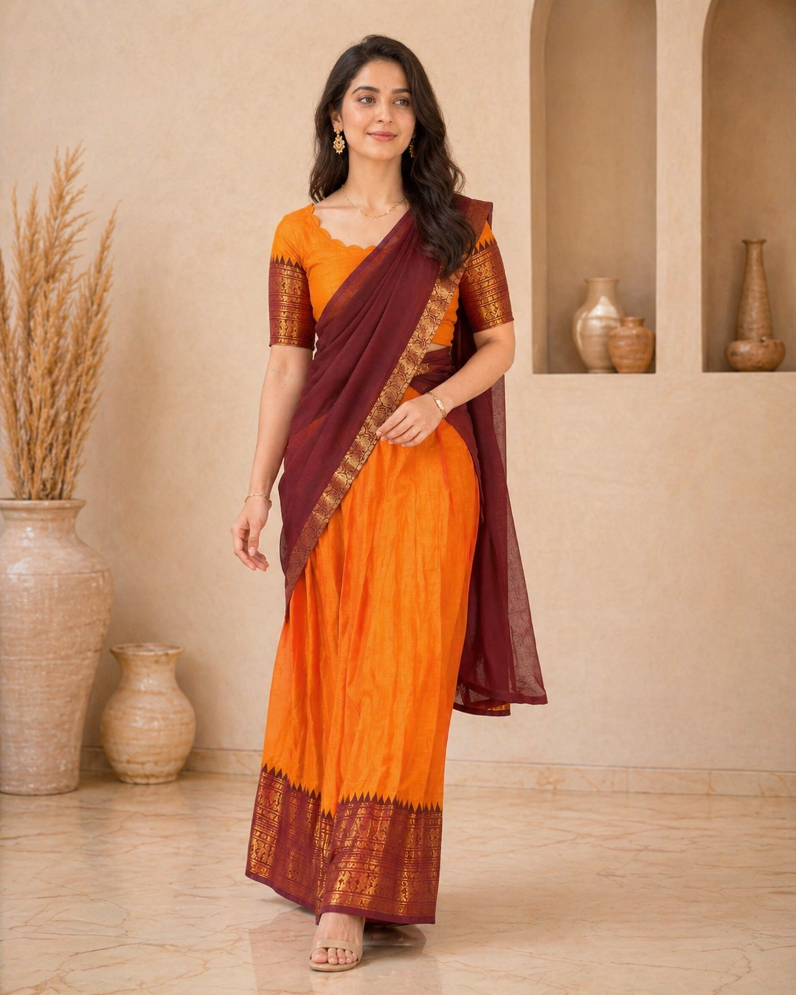 Classic Weave - Kanchi Cotton Lehenga with dupatta
