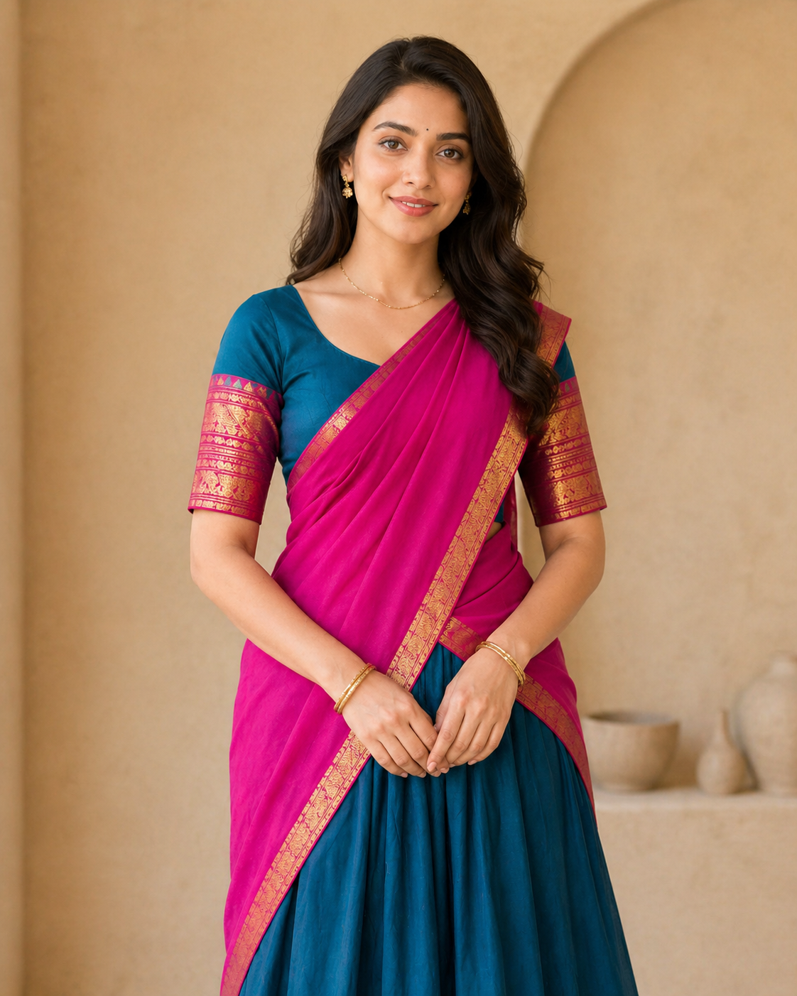 Classic Weave - Kanchi Cotton Lehenga with dupatta