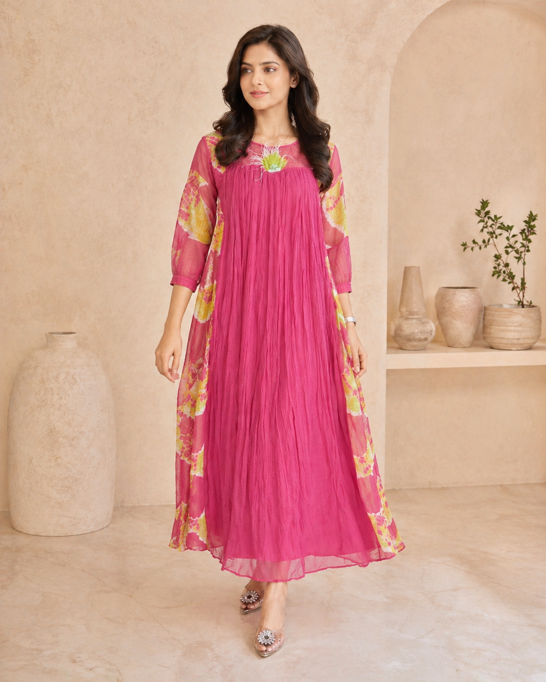Kota frock with applique work