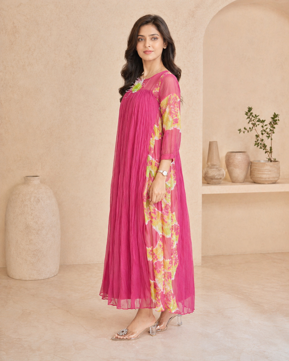 Kota frock with applique work