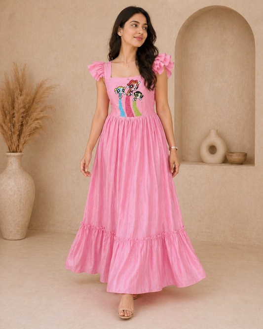 Mul cotton with hand embroidery
