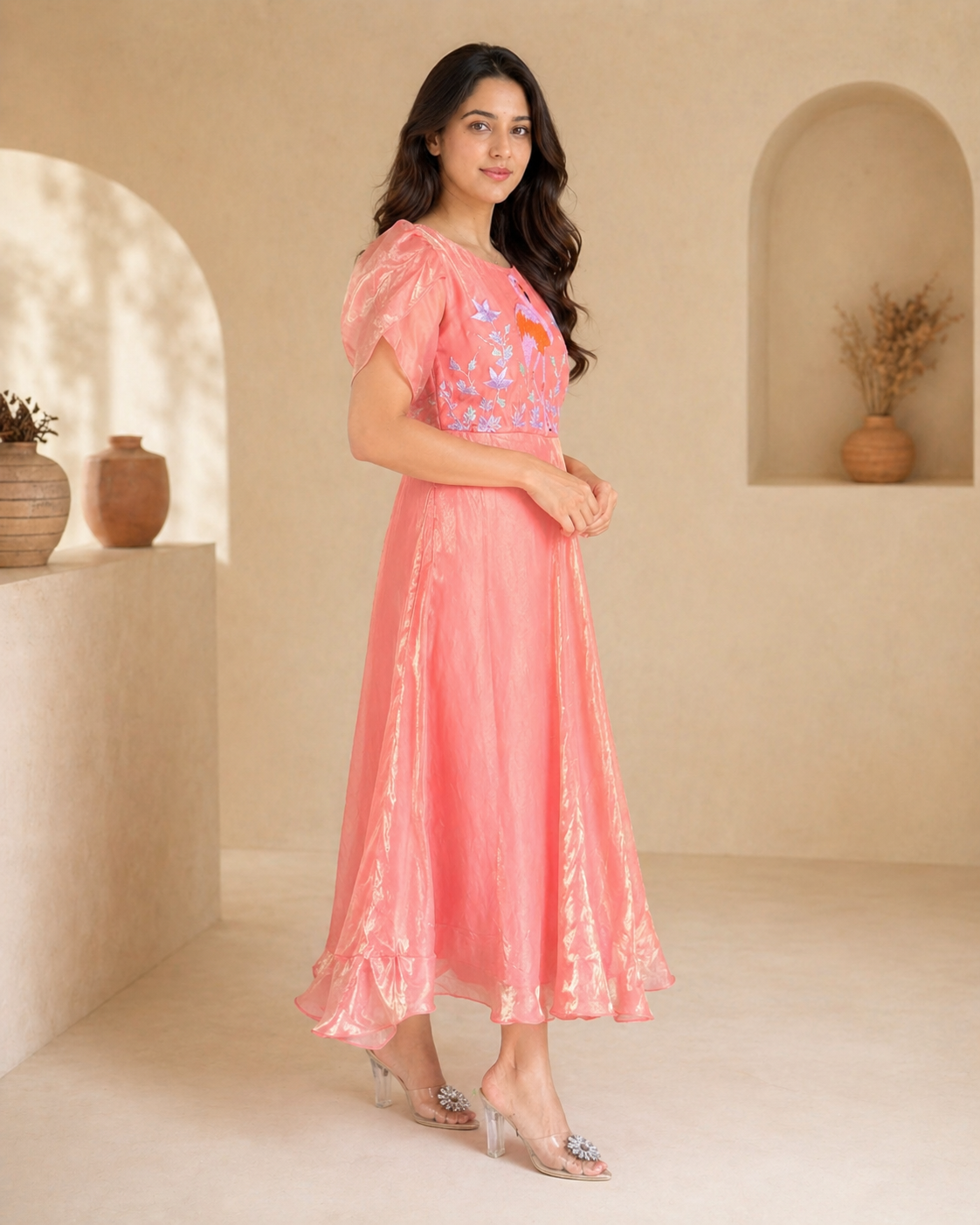Crystal Swan - Glass Tissue Party Frock