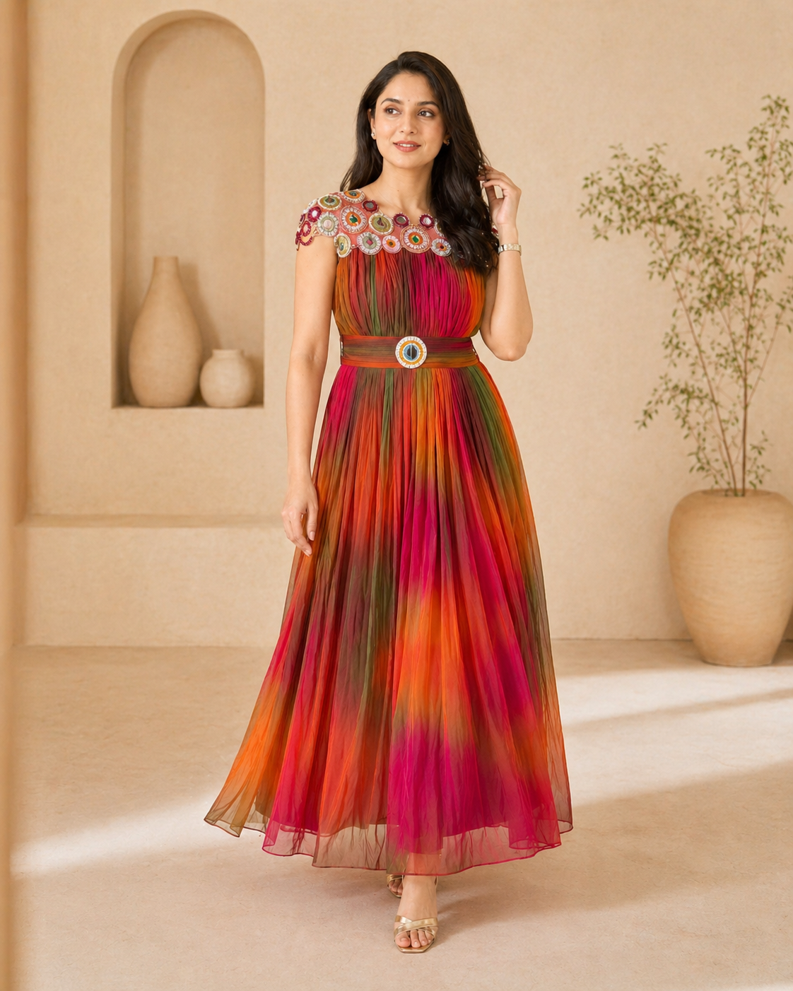 Shimmer Freme - mirror work dress