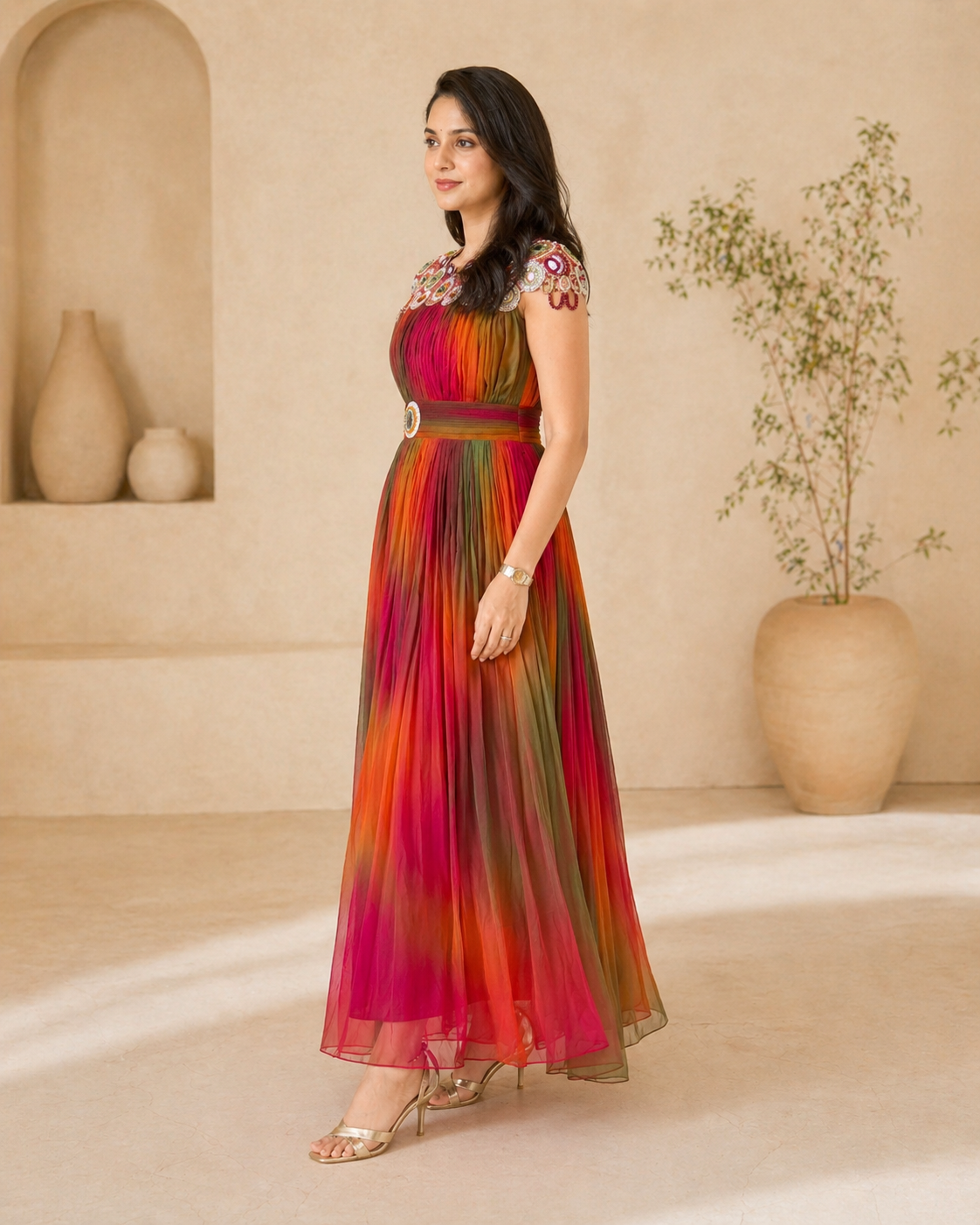 Shimmer Freme - mirror work dress