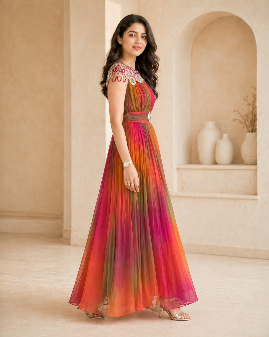Shimmer Freme - mirror work dress