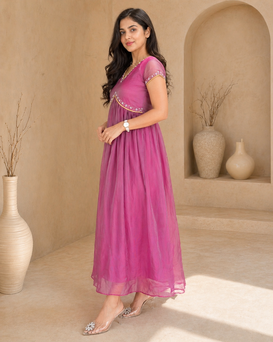 Alia cut handwork frock